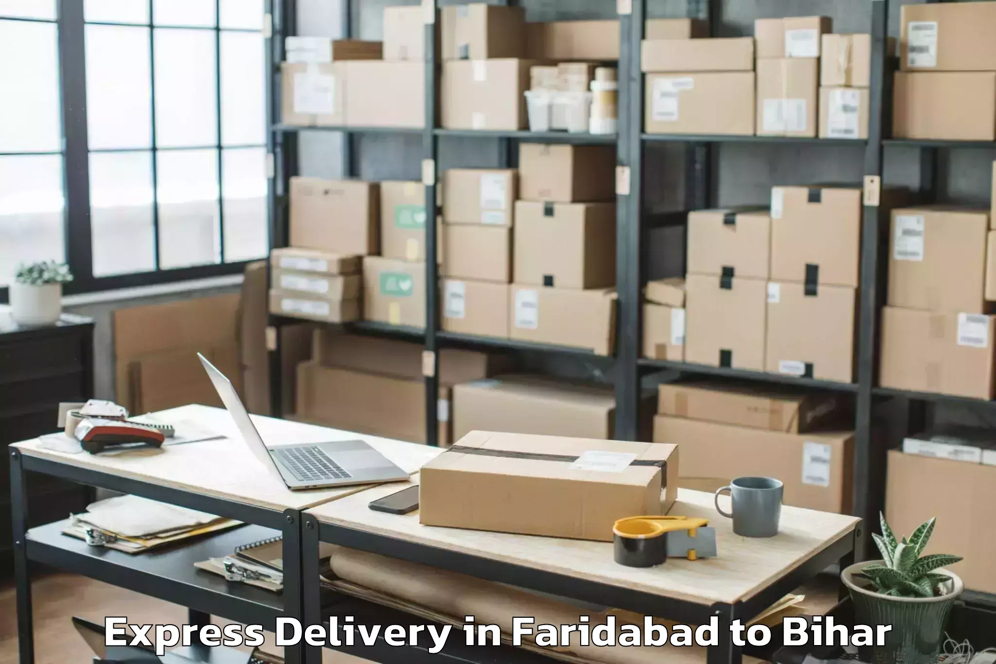 Expert Faridabad to Fulwariya Express Delivery